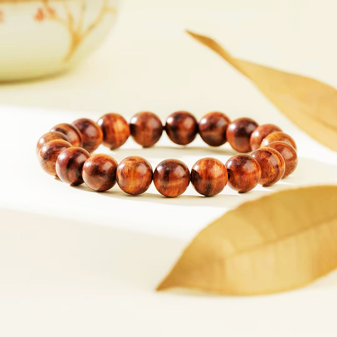 Hainan Huanghuali Bracelet 10mm | 19 Beads Single Loop | DUYI CRAFTS