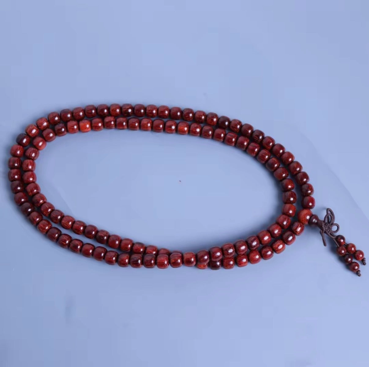 DUYI CRAFTS Indian Red Sandalwood 6*7mm 108 Bead Mala
